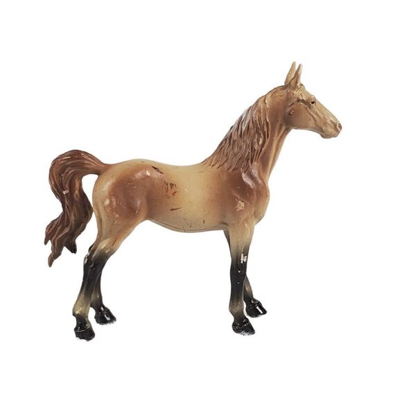 Lot of 2 New Ray Horse Figures Animals Toys Western Farm Country Tan Realistic - Picture 4 of 10